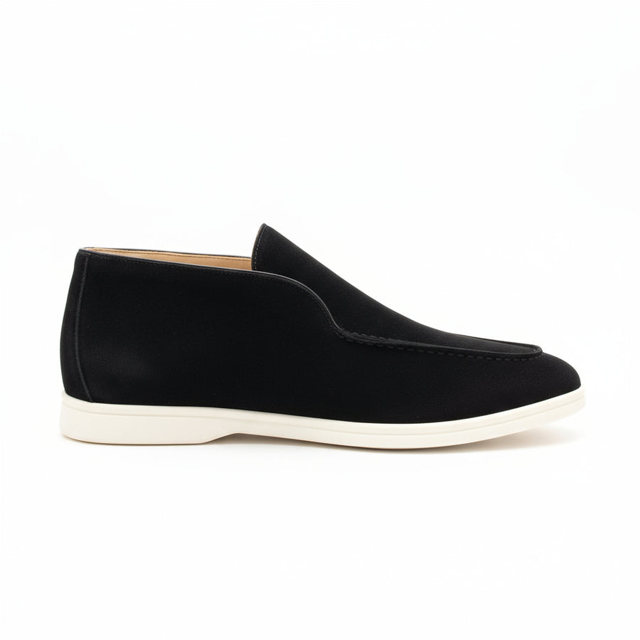 HARBOUR SUEDE HIGH LOAFERS - Black