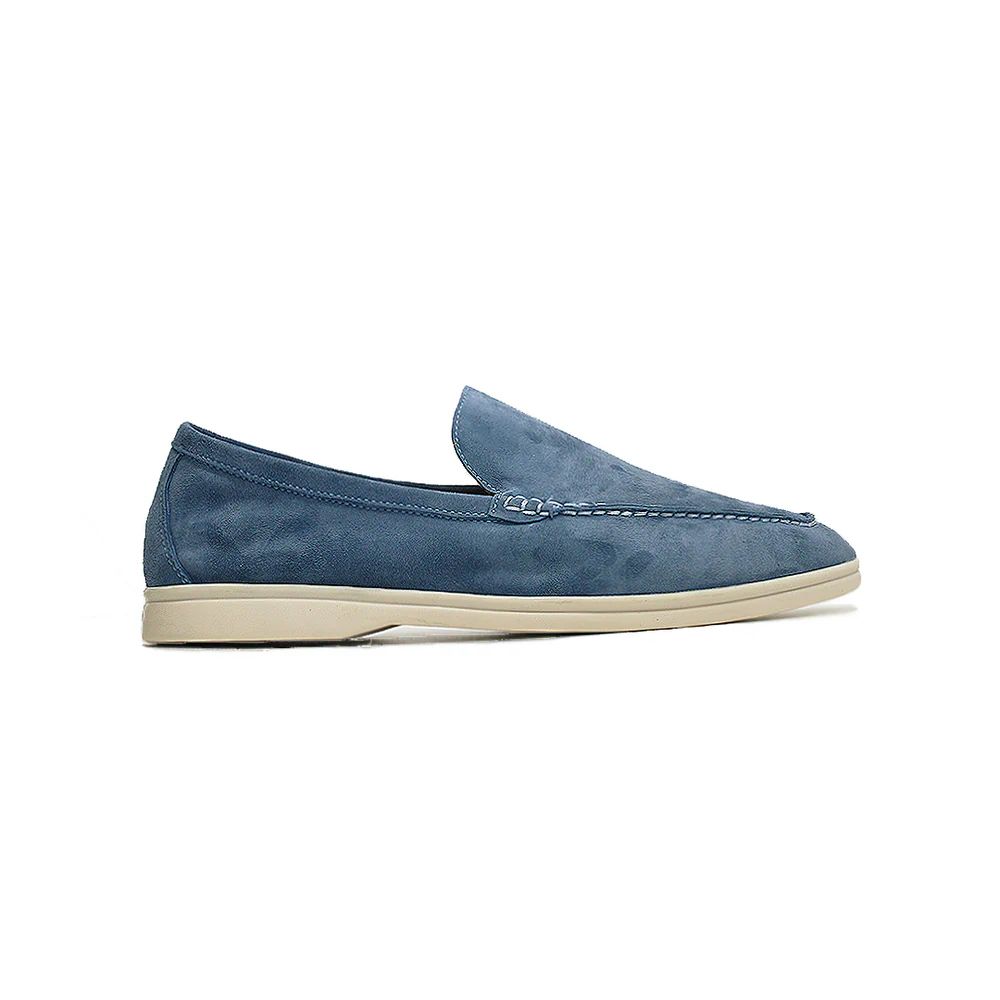 HARBOUR SUEDE LOAFERS-Marine Blue