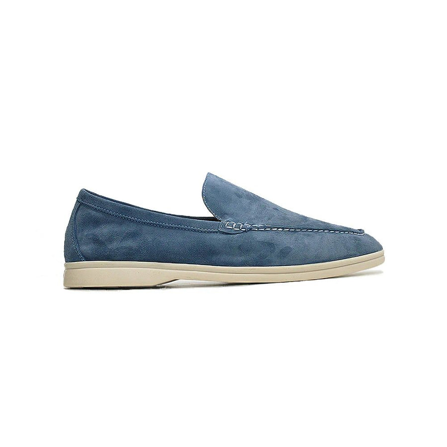 HARBOUR SUEDE LOAFERS - Light Blue